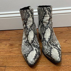 Block Heel - Madden Girl - Snakeskin Booties - Size 7.5